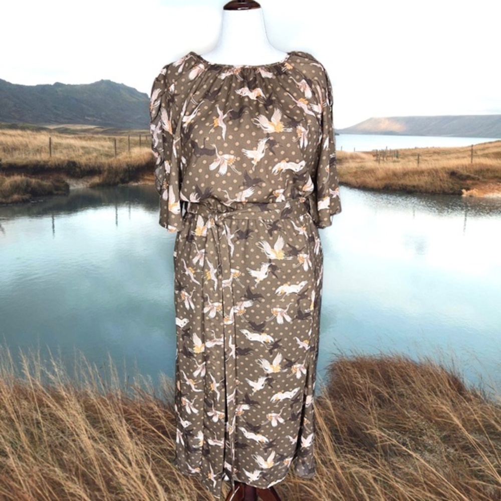 NWOT |•HAPPY X NATURE•| Stand Out Nature Featured Dress 100% Recycled Size XL